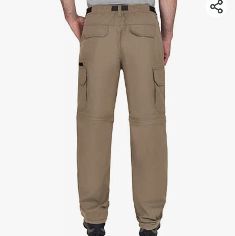 New BC Clothing Convertible Cargo Stretch Converts Shorts Elastic Waist XXL 32L - Picture 6 of 9